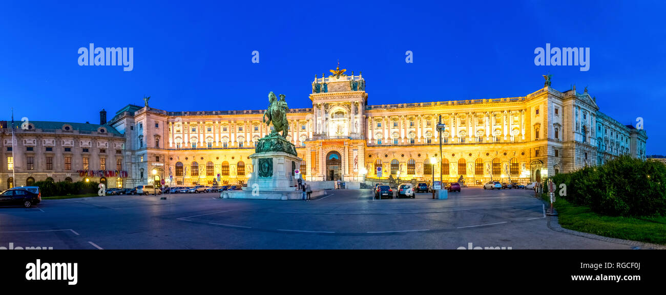 Austria, Viena, Biblioteca Nacional, hora azul Foto de stock