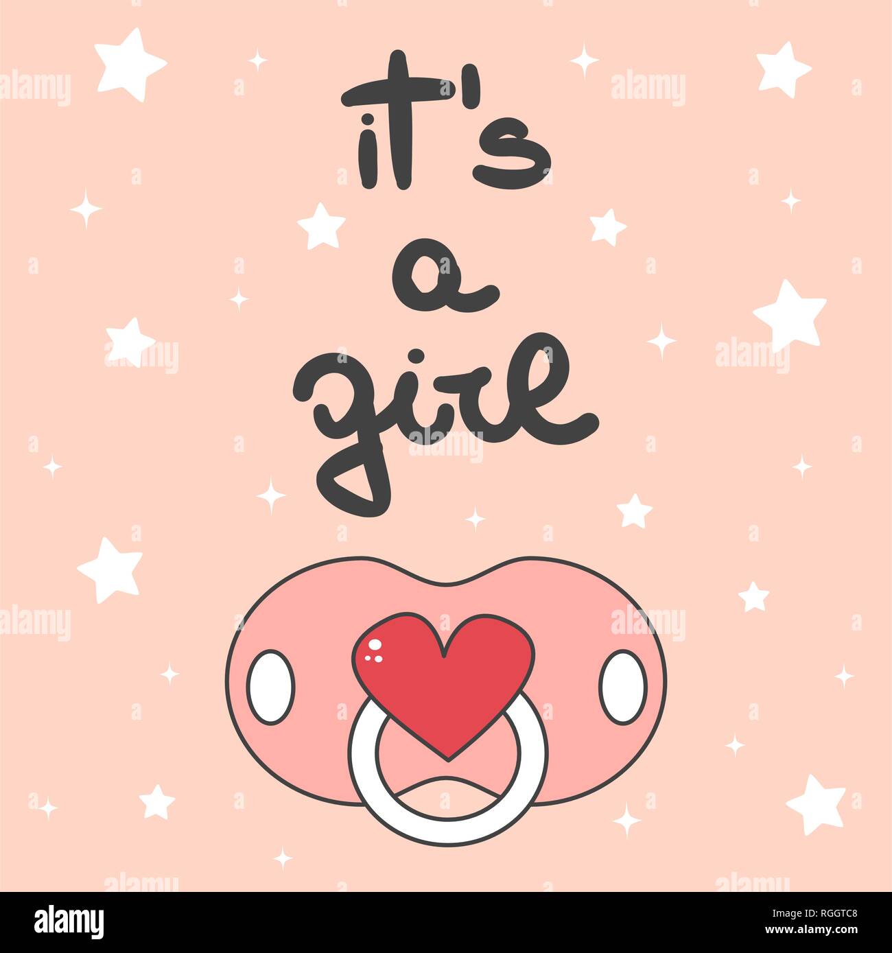 Lindo Vector Tarjeta De Baby Shower Invitacion Con Letras Dibujadas