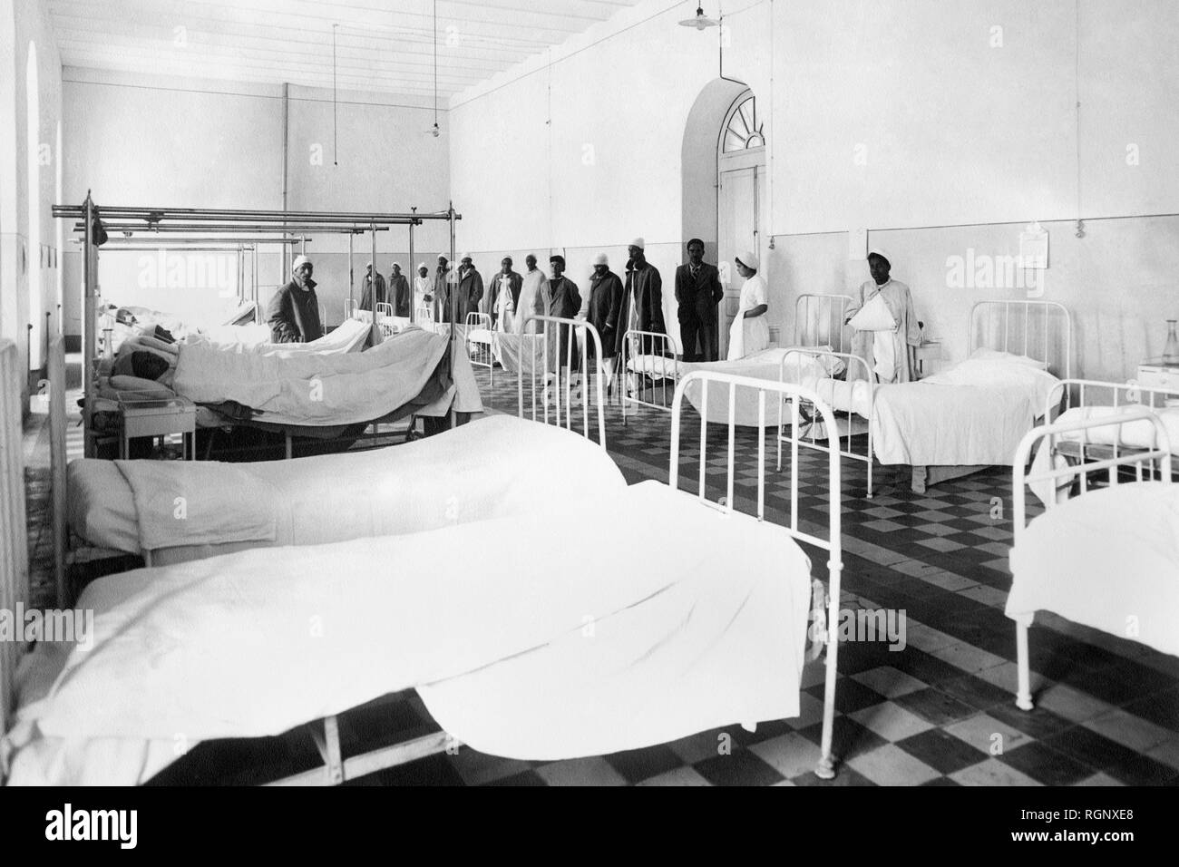 África, Libia, Trípoli, colonial interna hospital, 1930 Foto de stock