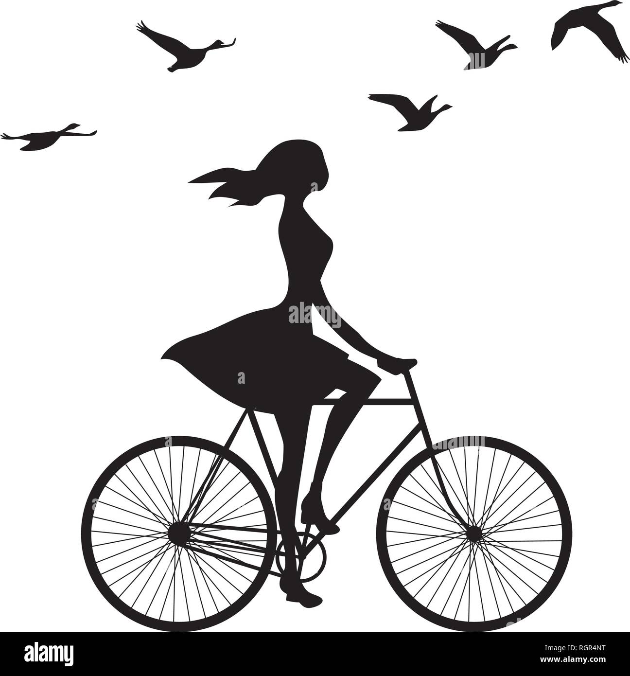 Imagen de mujer en bicicleta sales