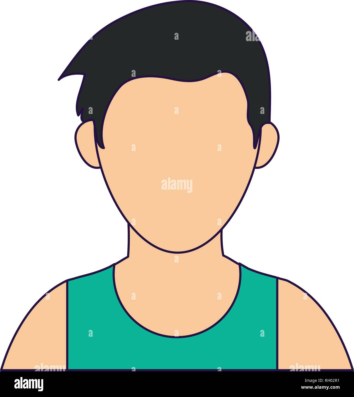 Avatar Sin Rostro Perfil Masculino Imagen Vector De Stock Alamy
