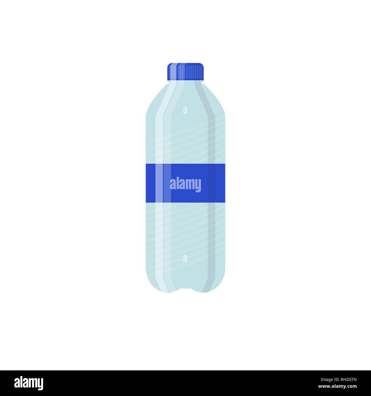 Botella de agua icono en estilo plano aislado sobre fondo blanco. Ilustración vectorial. Ilustración del Vector