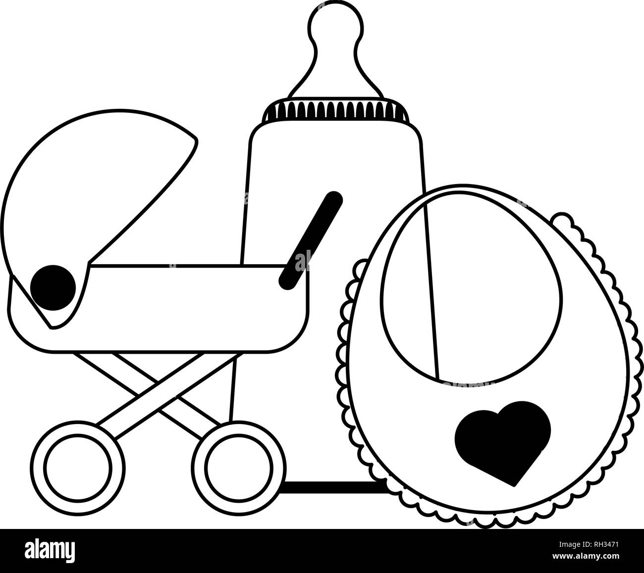 Trona Para Bebé Aislado En El Fondo Blanco. Vector Clip-art Ilustración.  Ilustraciones svg, vectoriales, clip art vectorizado libre de derechos.  Image 48122375