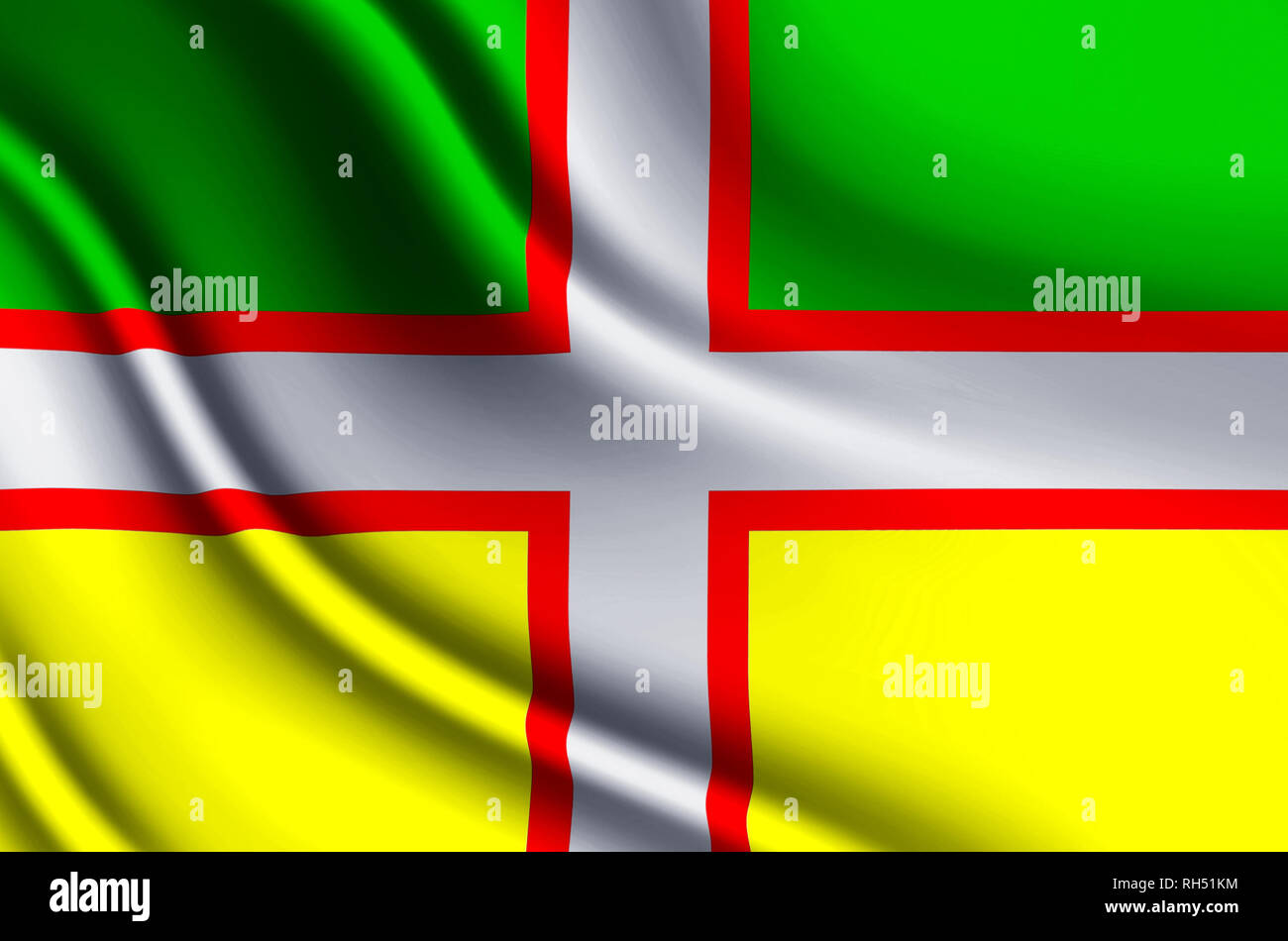 Drapeau du Saguenaylacsaintjean closeup realista y moderno pabellón