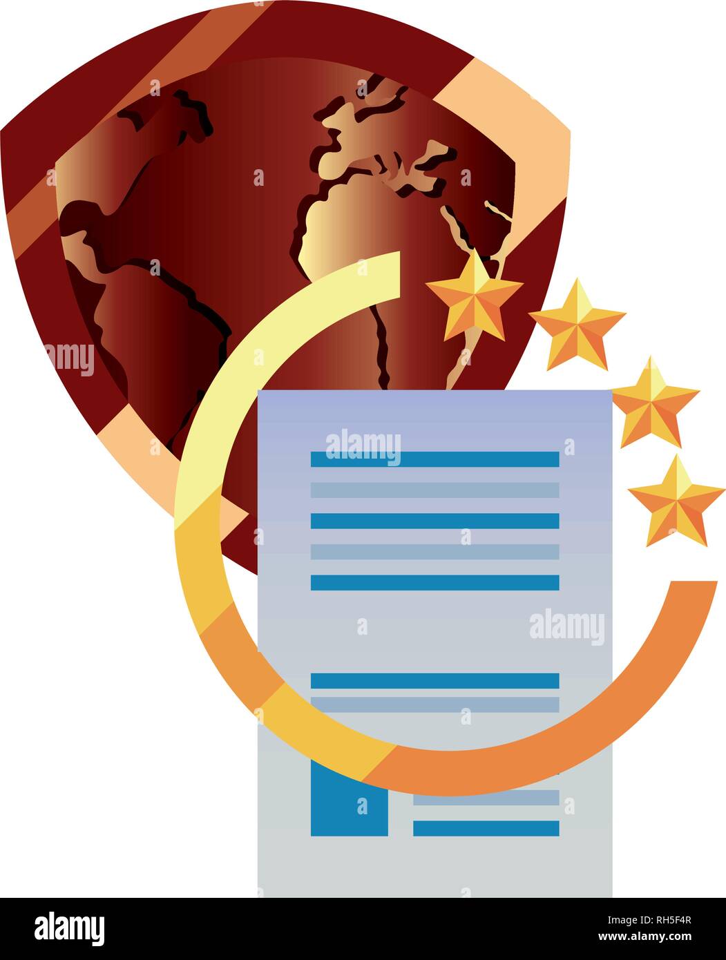 La protección de la propiedad intelectual Derecho de autor mundial de patentes ilustración vectorial Ilustración del Vector