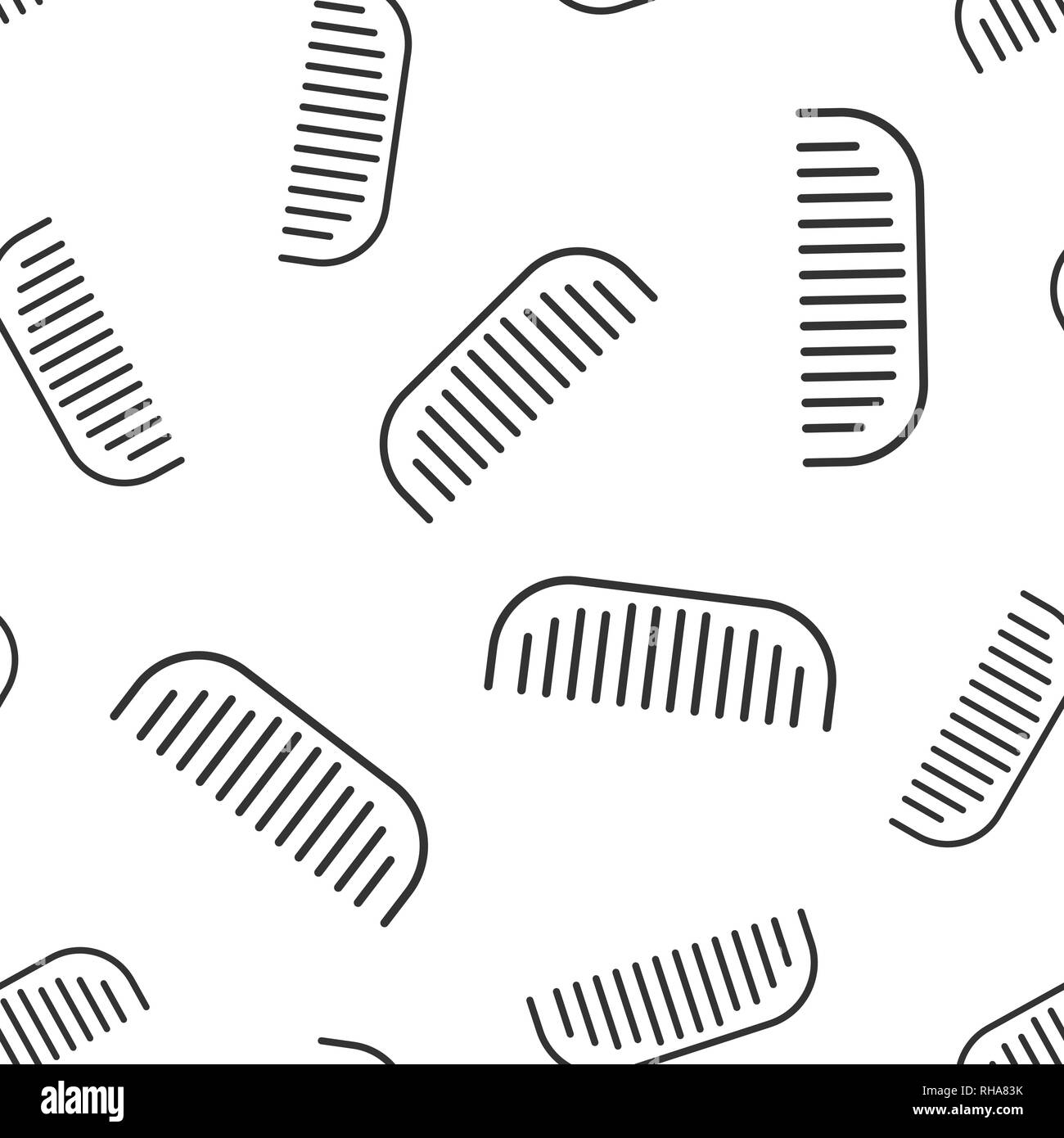 Line art peine redondo blanco y negro Imagen Vector de stock - Alamy