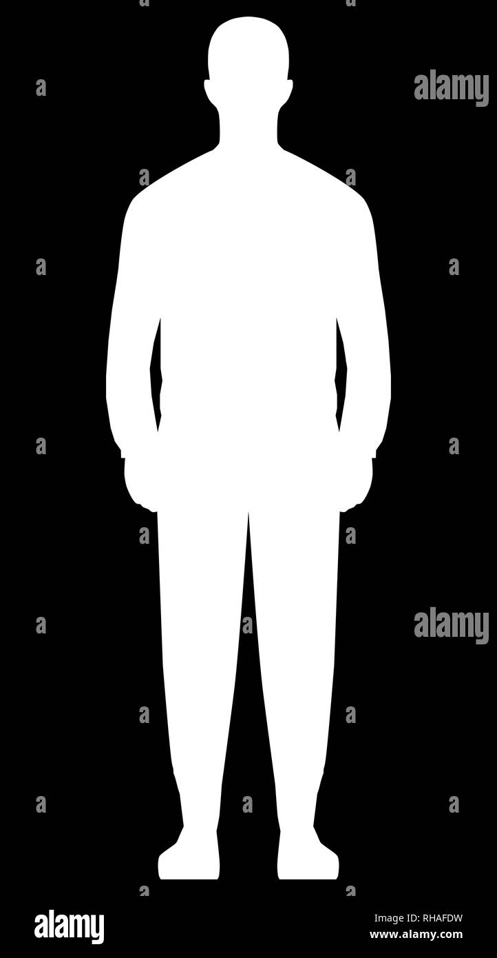 Download Hombre de pie silueta - blanco simple, aislados ...