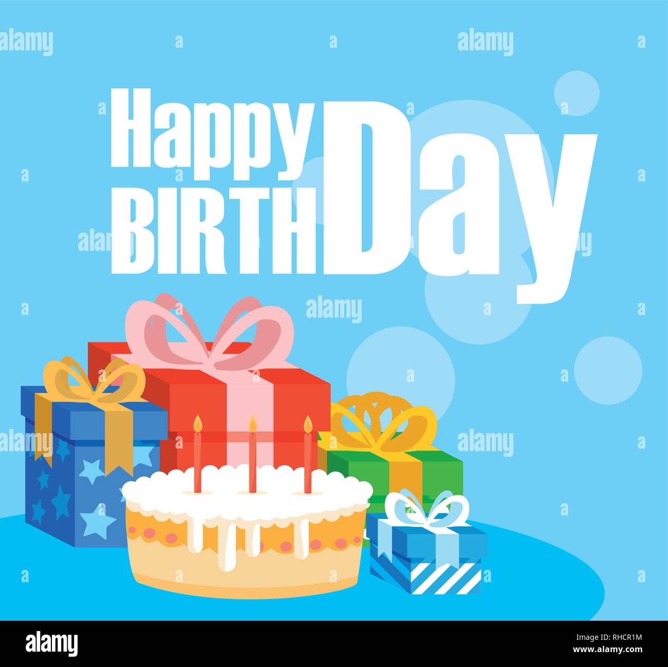 Bonitas cajas de regalo de cumpleaños de color pastel Imagen Vector de  stock - Alamy