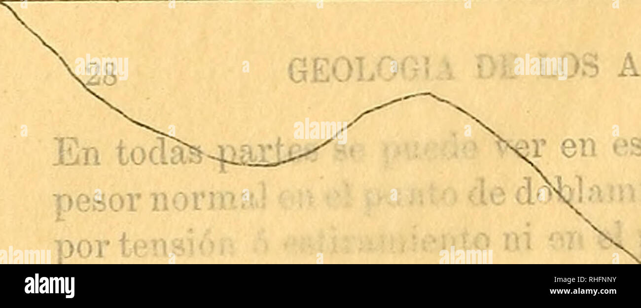 . Boletà n del Instituto Geológico de México. Geología; Geología, Paleontología. Es demasiado^-à-iai pesor ño l'macion ALREDEDORES DE Orizaba. , R eri .'STOL^ pliegues que los estratos tienen su dcHtilAiniytito; no se puede ver ninguna defor Â"1 amiento ni en el flanco medio ñero no pasan paralélament I! á los pliegues; es cierto, j: "^ , ; .(Ã-rr51Â"-4el estiramiento de los flanleos l>;ástica en el procedimiento del Pí-e .. muy frías¡gil y quebradiza, pues las cali ,1 número enorme de pedacitos de la ONU, que desp . ... ,,Orrenillas de carbonato de cal. También los fl 'los pliegà â M-t^ mues Foto de stock