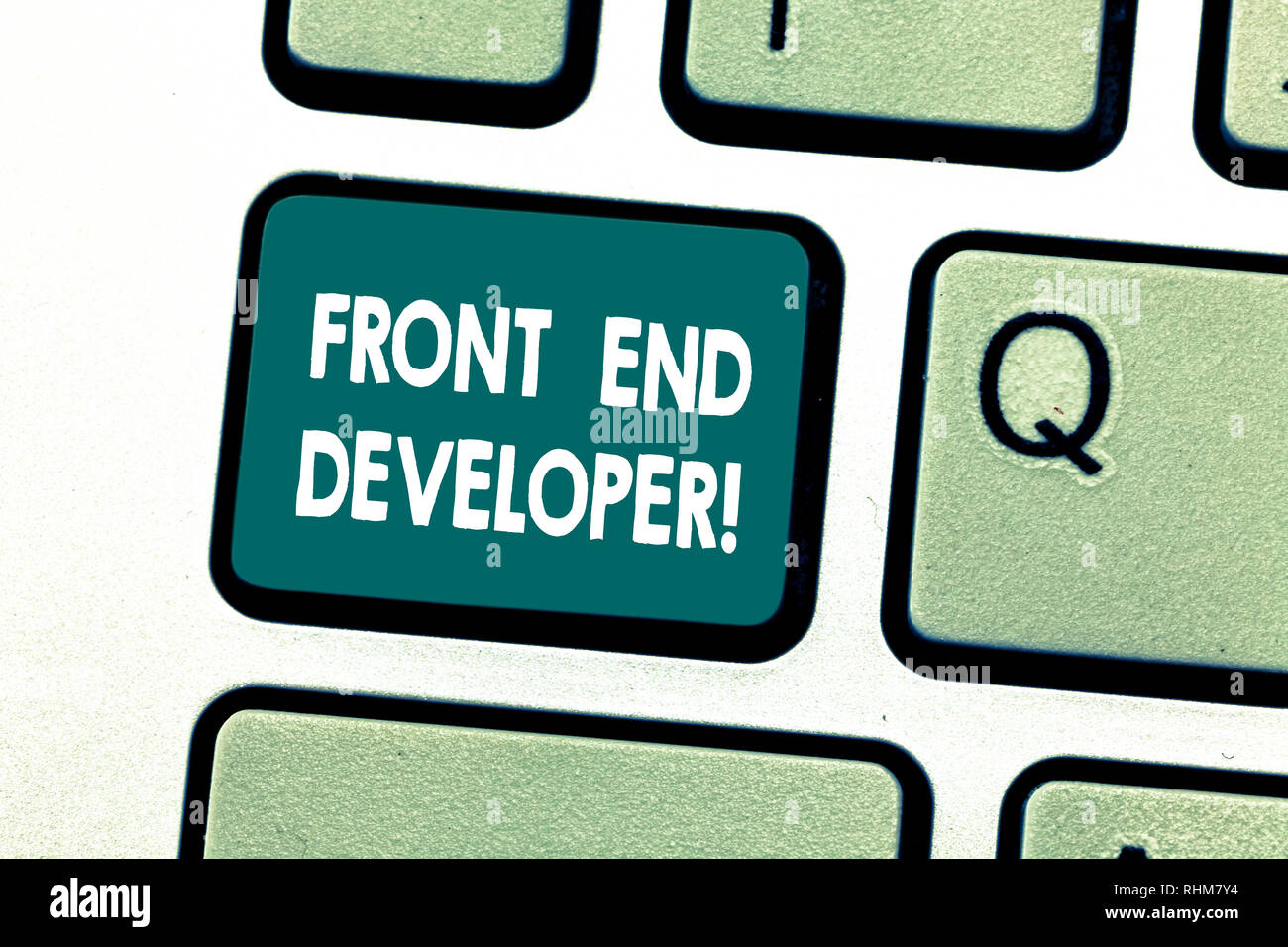 Escritura de texto desarrollador Front End. Concepto Significado