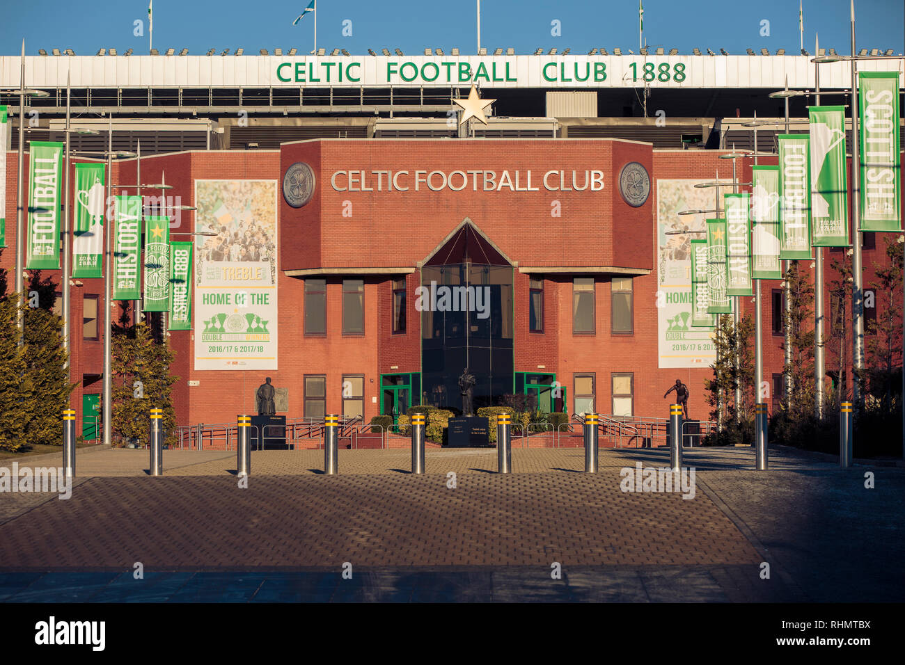 El estadio del club de fútbol del Celtic de Glasgow Foto de stock