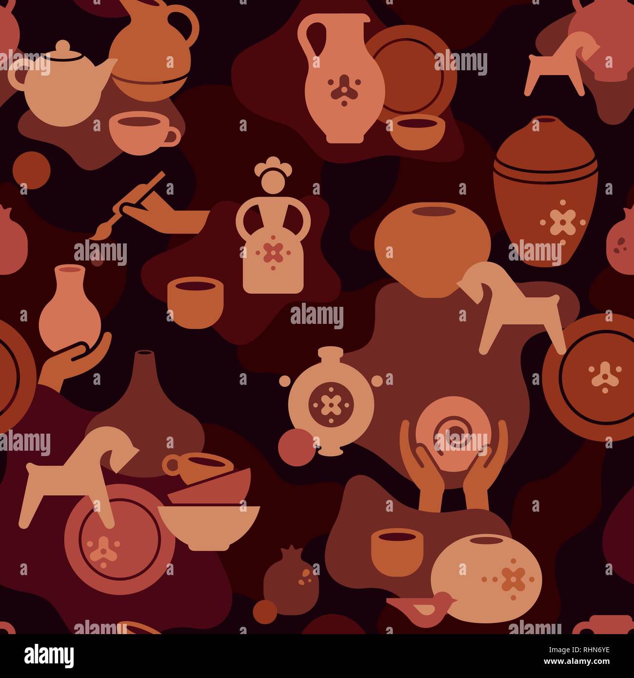 Mujer artesana ceramica Imágenes vectoriales de stock Alamy