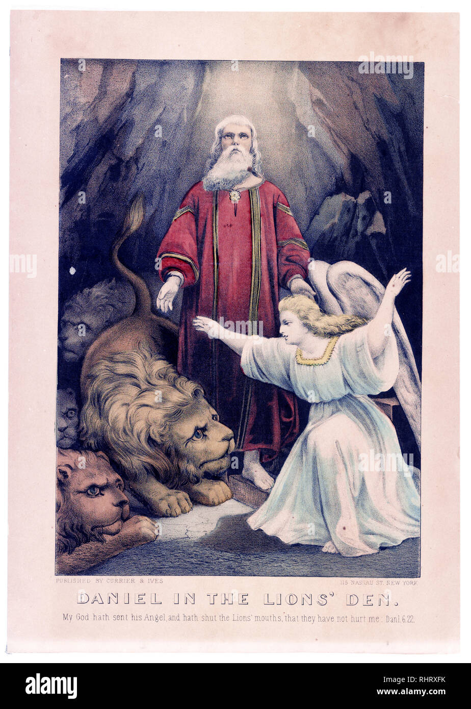 Daniel en el foso de los leones (creado ca. 1856-1907 Fotografía de stock -  Alamy