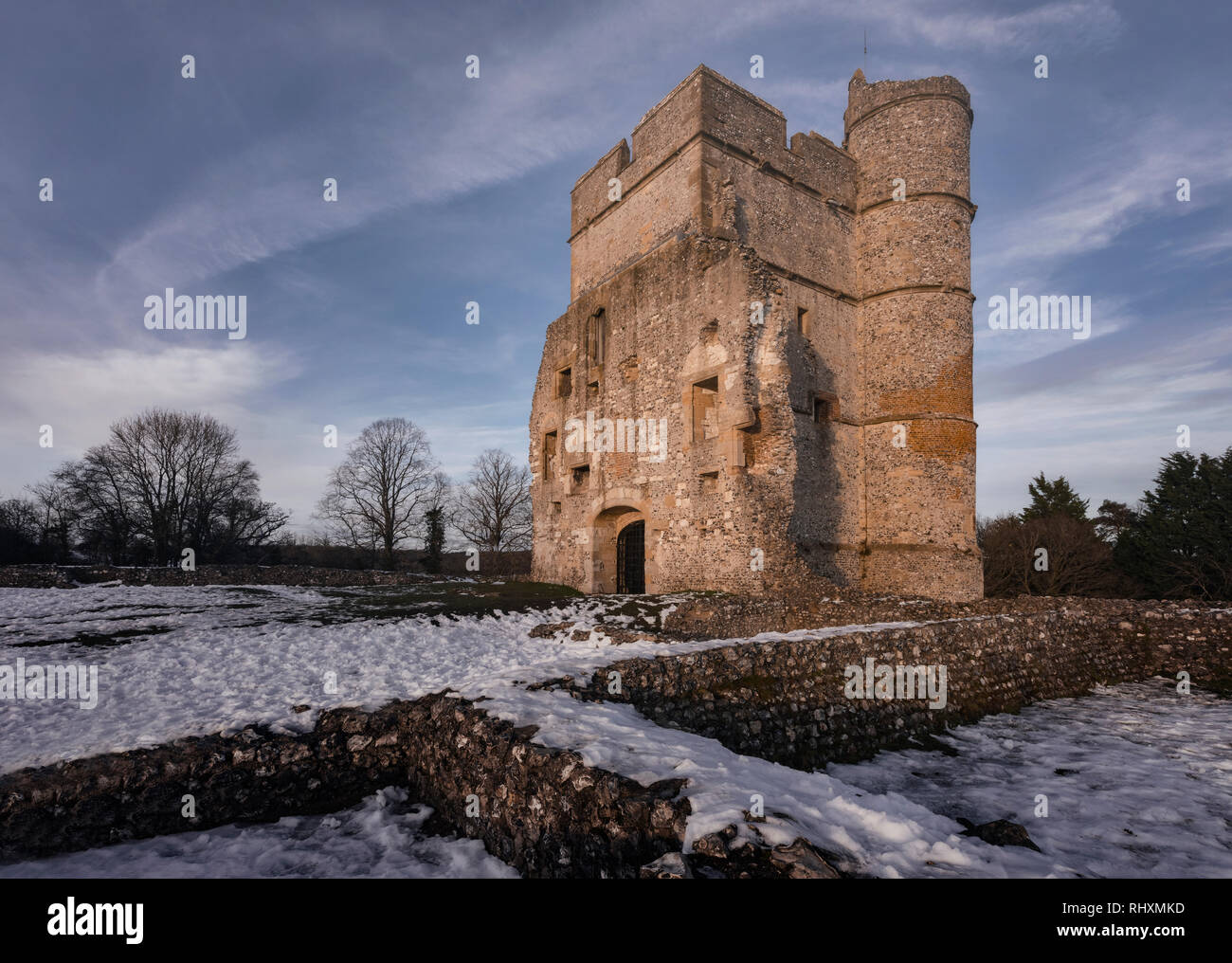 El Donnington Castle, Newbury, Berkshire, Inglaterra, Reino Unido. Foto de stock