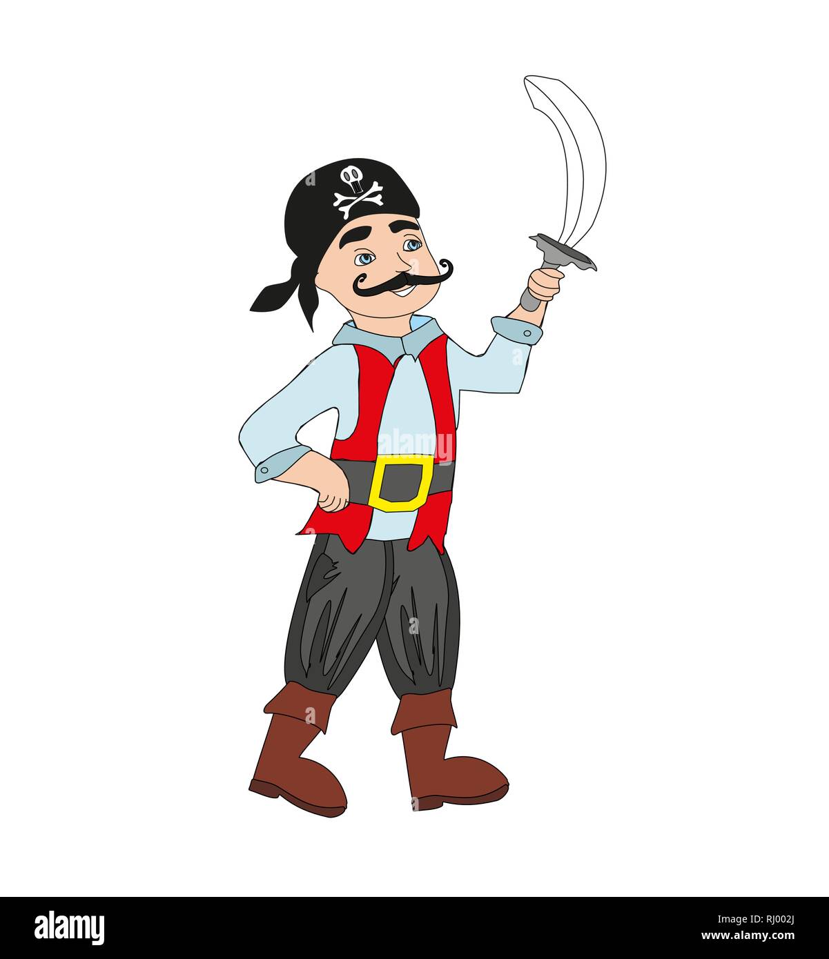 Con una espada pirata Imagen Vector de stock - Alamy