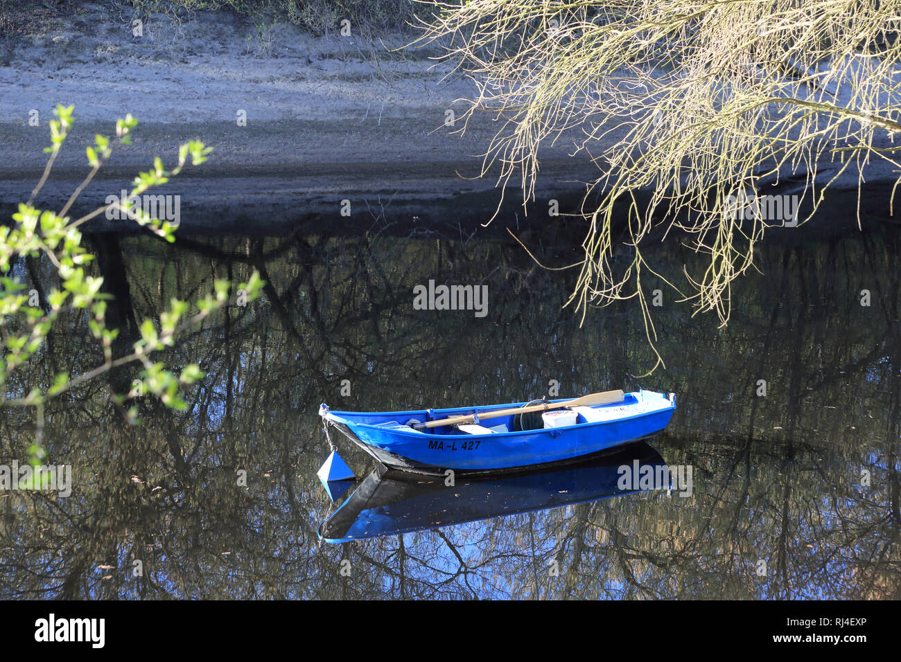 Blaues Boot Foto de stock