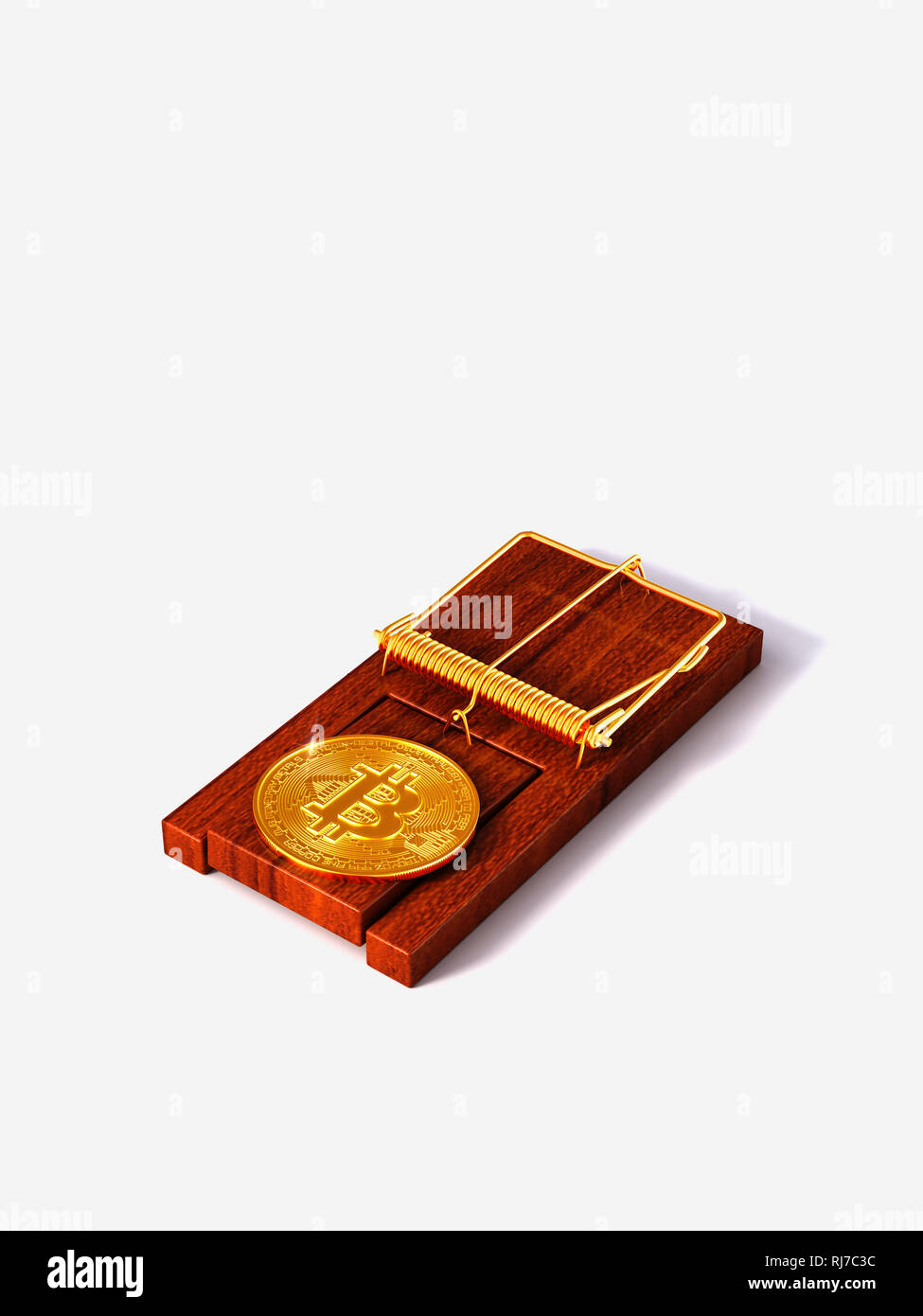 , Kryptowährung Bitcoin, Virtuelle Währung, falle, Risiko Foto de stock