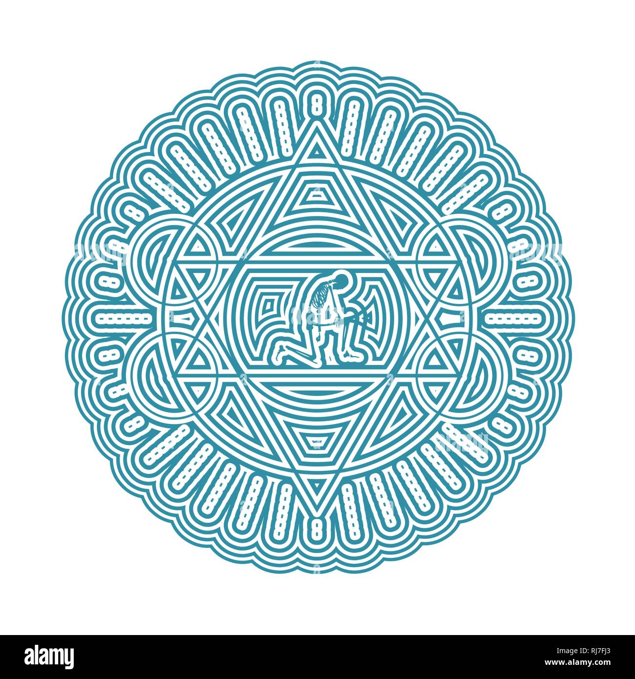 Símbolos místicos esotéricos Ilustración del Vector