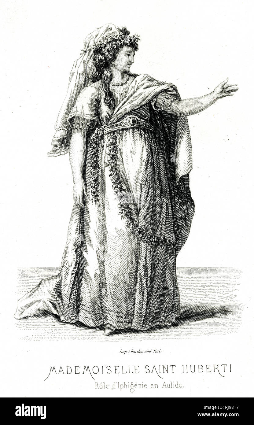 Antoinette Cecile SAINT-HUBERTI actriz y cantante francés representado en el papel de Ifigenia en Aulis Foto de stock
