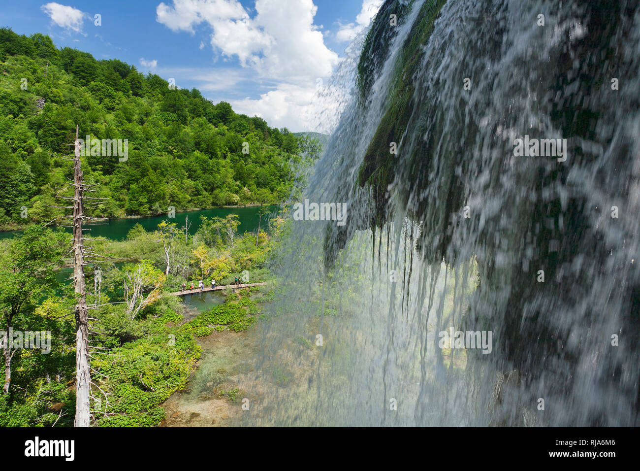 Wasserfall, Parque Nacional Plitvicer visto, UNESCO, Kroatien Weltnaturerbe Foto de stock