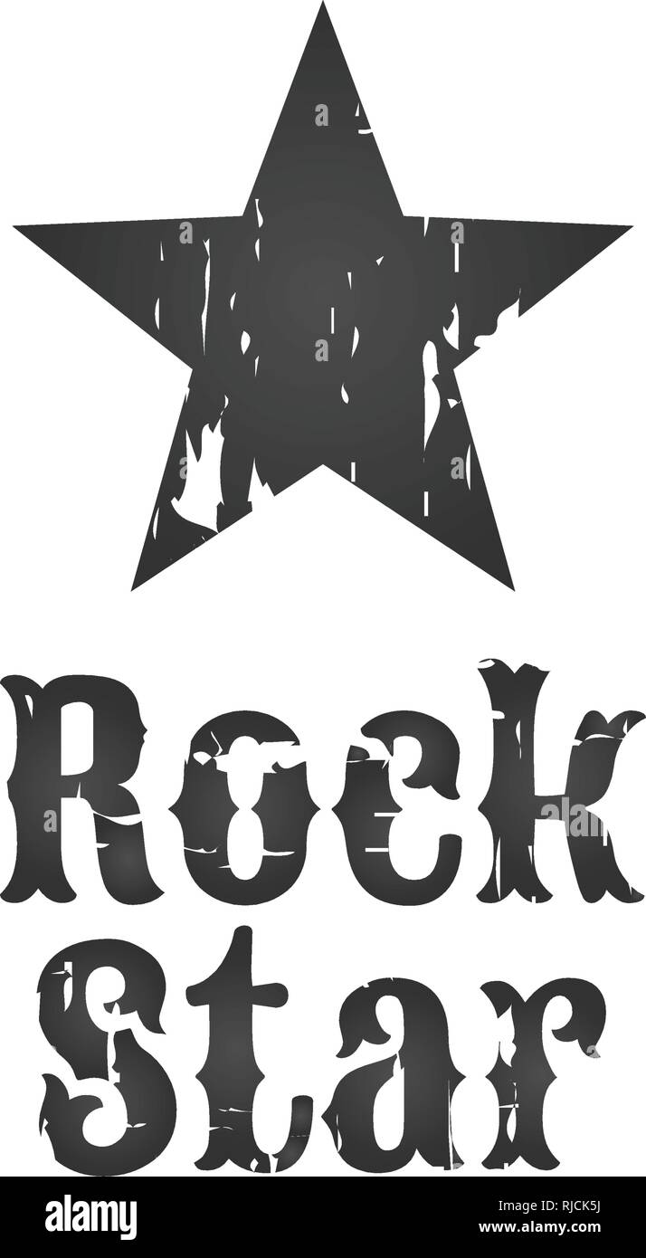 bestia neumonía Desgracia Rock Star placa o etiqueta. Para la banda de música de rock duro fiesta  carteles, estampas y sellos. ilustración vectorial Imagen Vector de stock -  Alamy