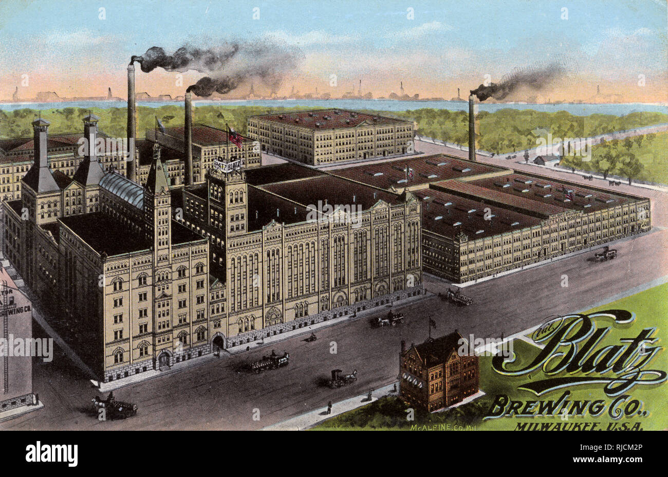 Blatz Brewing Company, Milwaukee, Wisconsin, EE.UU Foto de stock