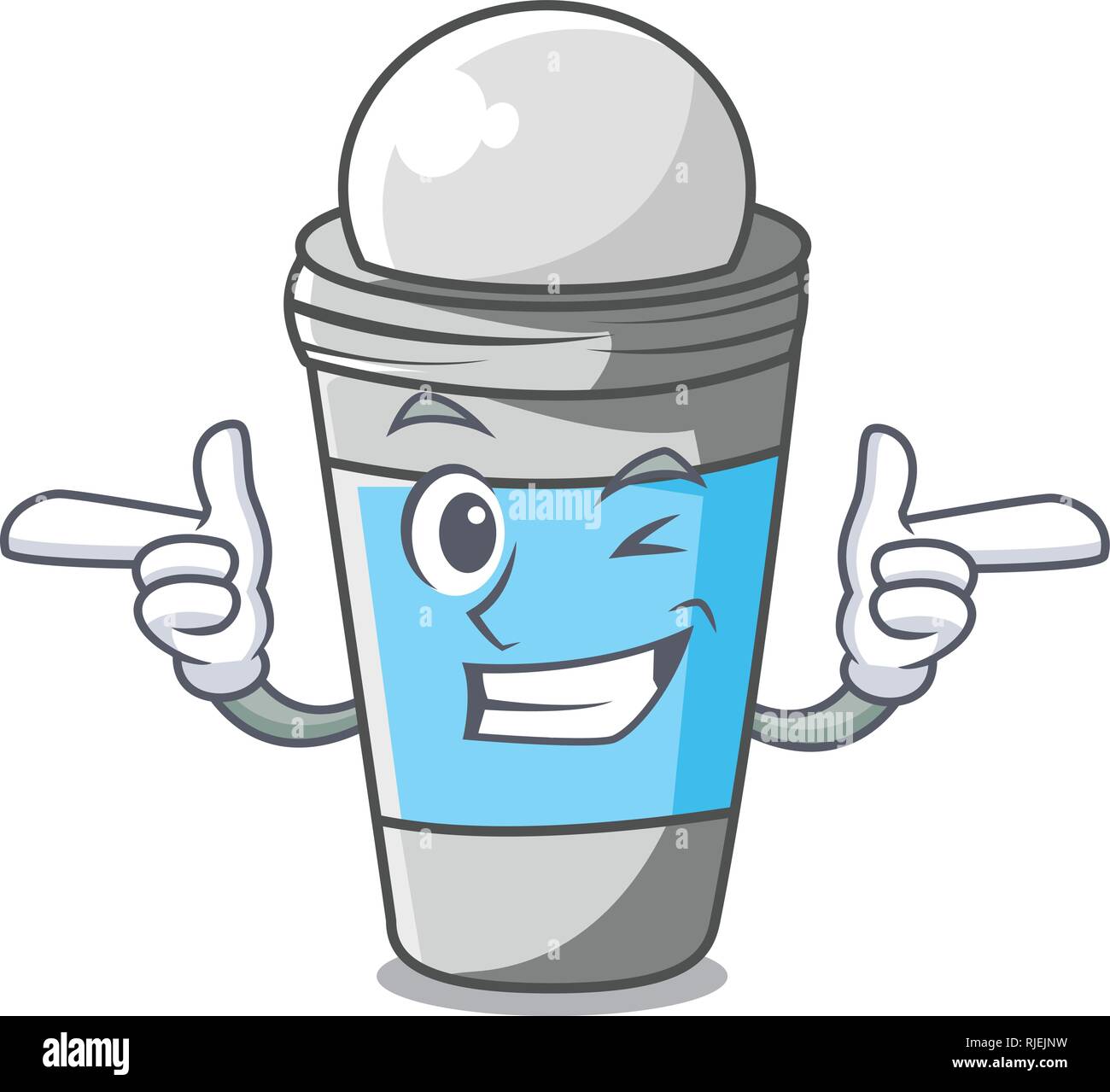 Wink roll on desodorante en botella de dibujos animados Imagen Vector de  stock - Alamy