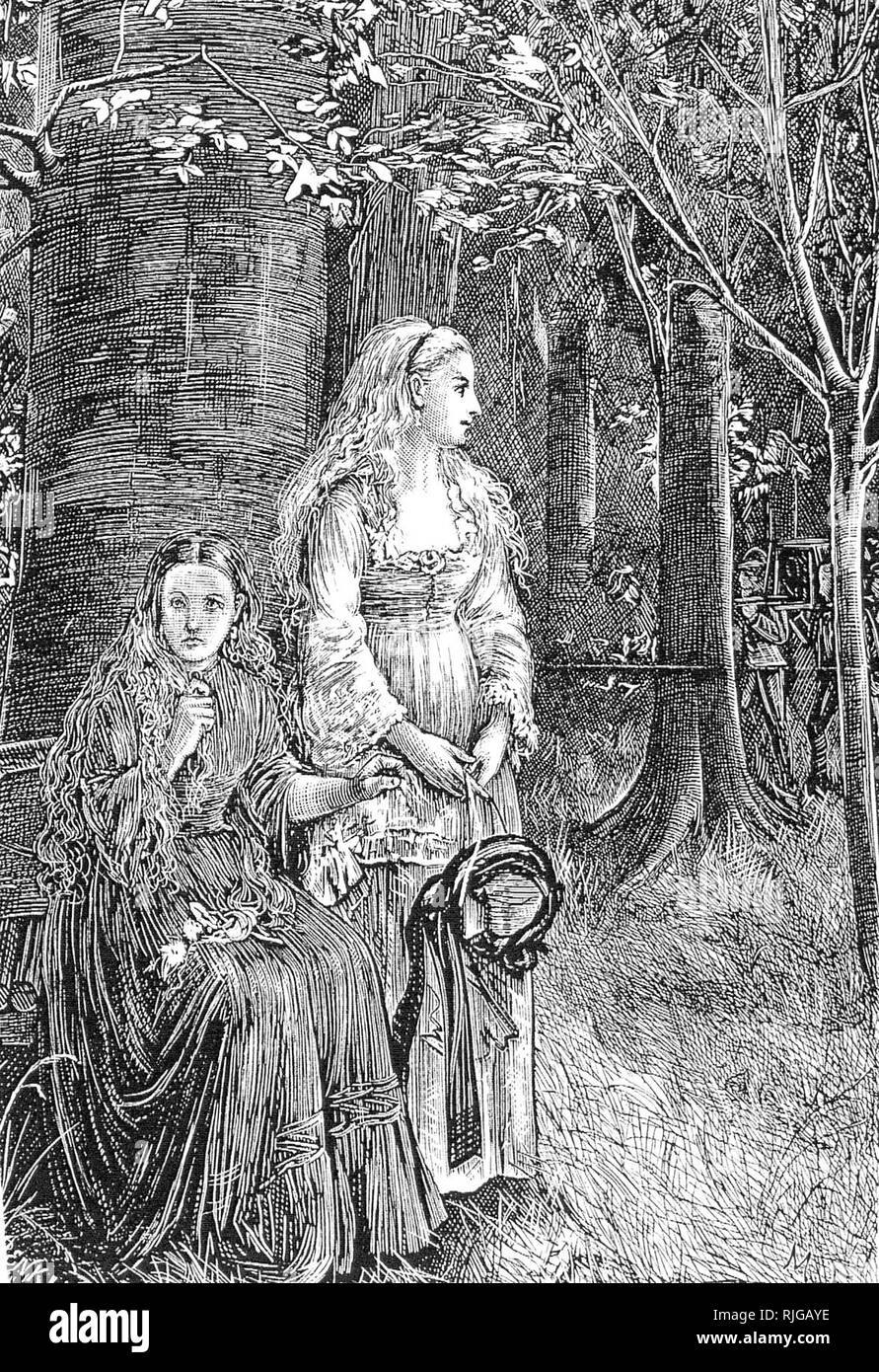 SHERIDAN LE FANU (1814-1873) Irish autor de ciencia ficción y horror gótico  cuentos. Grabado de 1872 su novela gótica "Carmilla" mostrando el funeral  de Mircalla Fotografía de stock - Alamy