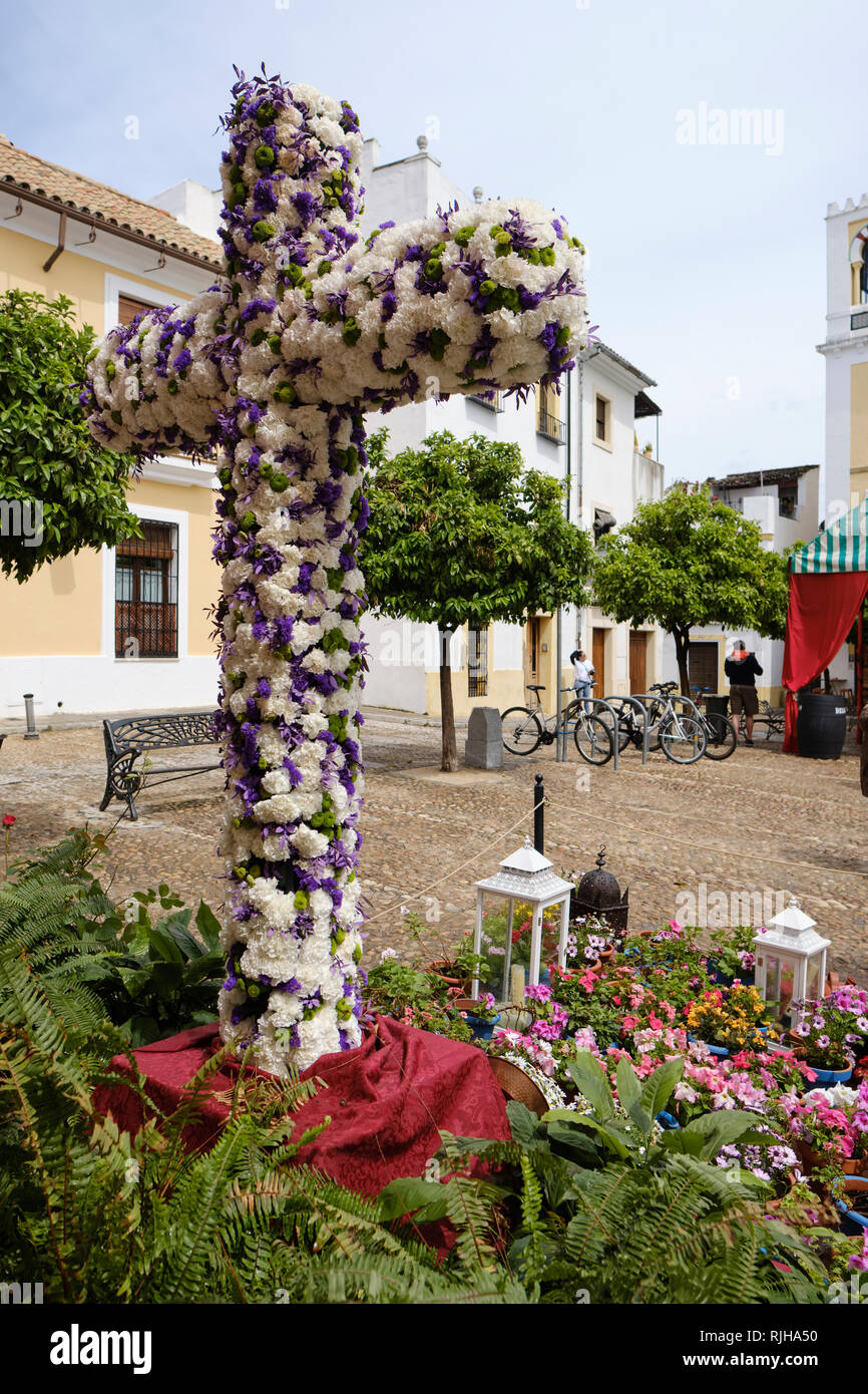 Las Cruces de Mayo, los Cruces de Mayo, Cordoba, Andalucia, España, Europa, Foto de stock