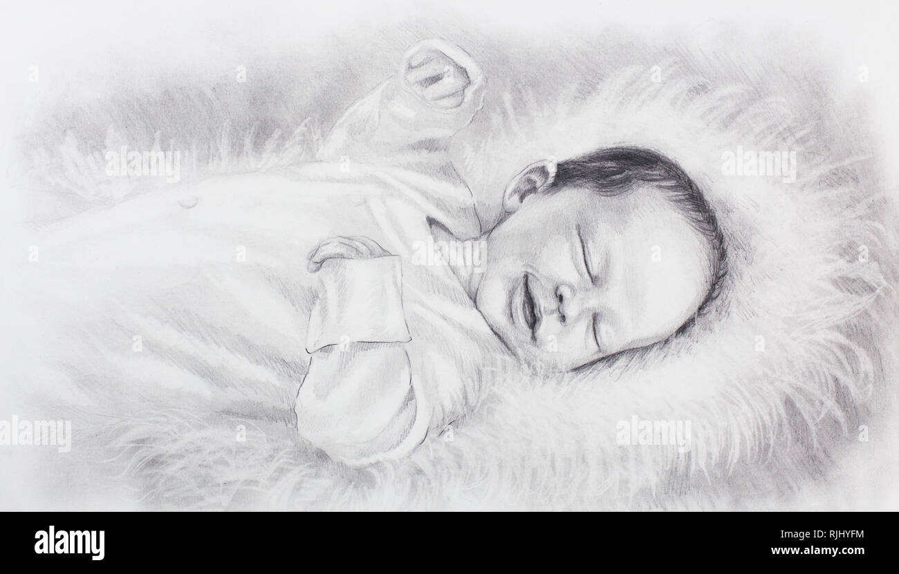 Dibujo De Sonriente Lindo Bebe Recien Nacido Recostado Sobre Piel Blanca Fotografia De Stock Alamy Dibujo De Sonriente Lindo Bebe Recien Nacido Recostado Sobre Piel Blanca Fotografia De Stock Alamy
