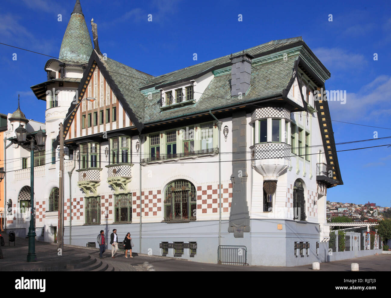 Chile, Valparaíso, el Palacio Baburizza, Museo de Bellas Artes Foto de stock