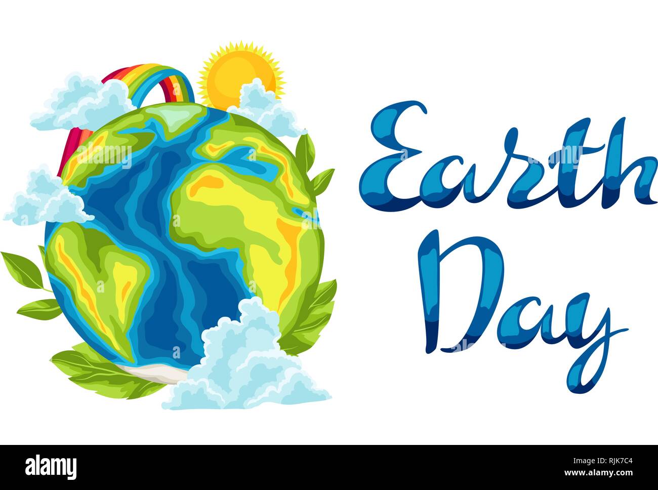 Tarjeta Feliz Día de la tierra Imagen Vector de stock Alamy