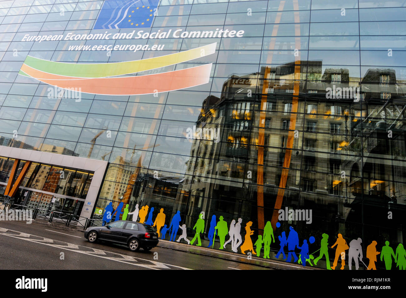 Económico y Social, Consejo Europeo distrito comités correspondientes, Bruselas, Bélgica Foto de stock
