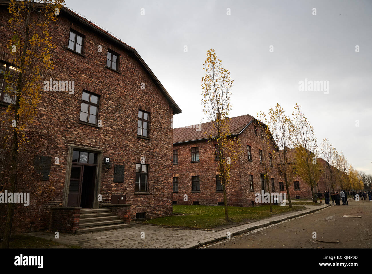 Auschwitz fue el más grande de la Alemania Nazi campos de concentración y centros de exterminio. Más de 1,1 millones de hombres, mujeres y niños perdieron la vida Foto de stock