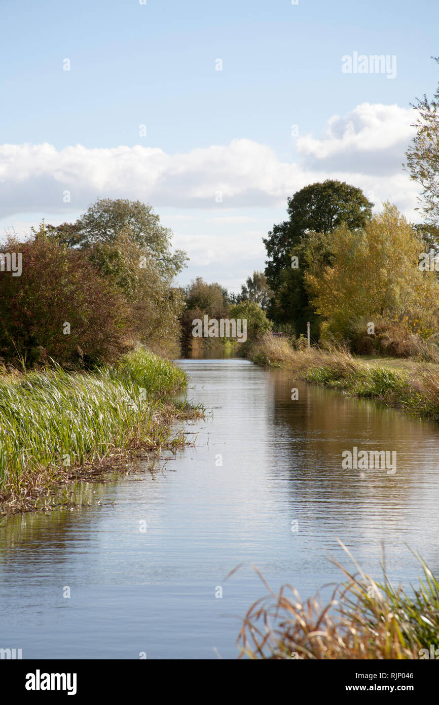 El Montgomery Canal cerca de Lower Frankton Ellesmere Shropshire Inglaterra Foto de stock