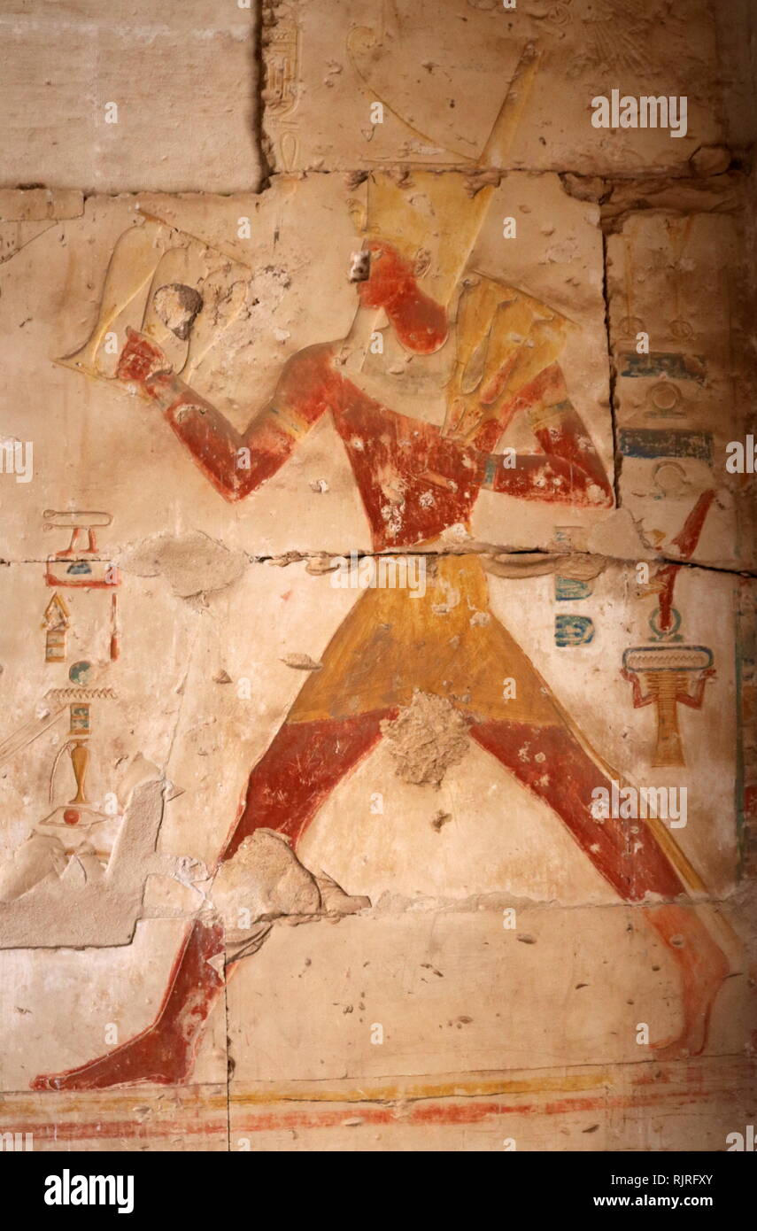 Abydos, una de las ciudades más antiguas del antiguo Egipto; el rey Rameses II Foto de stock