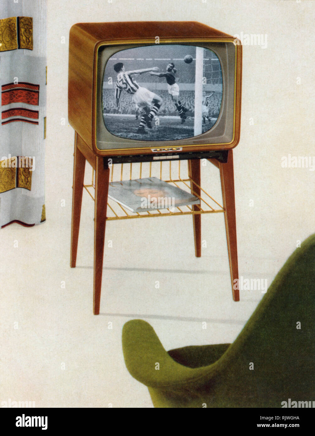 La televisión en la década de 1960. La televisión sueca fabricante Dux  Radio y un comercial