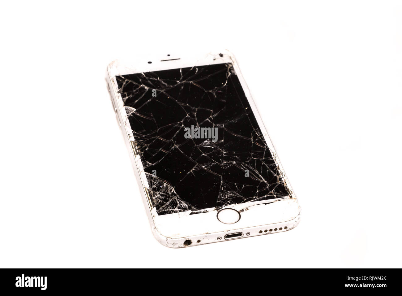 Pantalla rota del iphone Imágenes recortadas de stock - Alamy