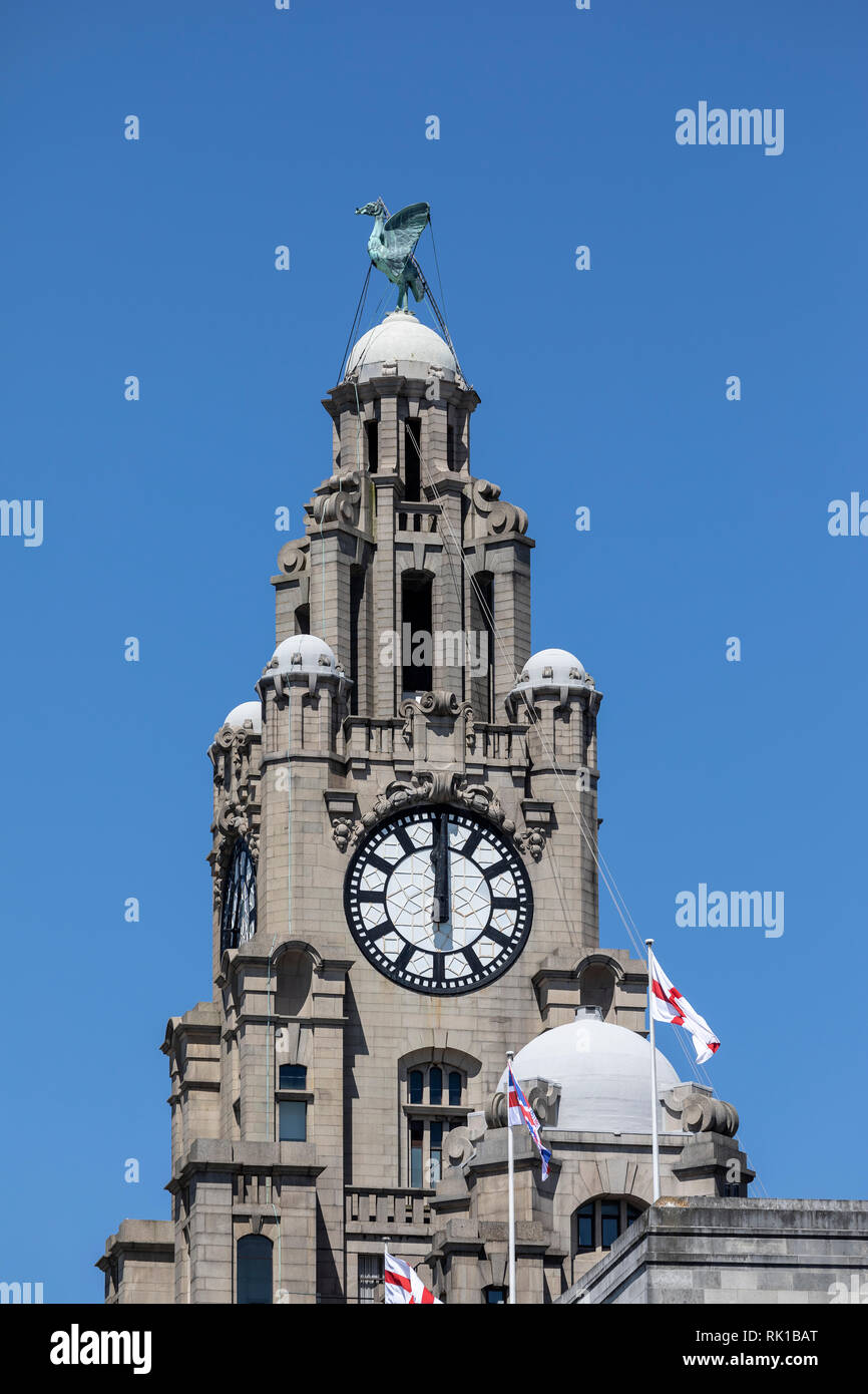 Edificio Royal Liver Liverpool Foto de stock