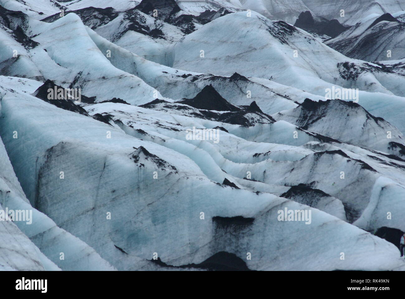 En Isla Solheimajokull Gletscher Foto de stock
