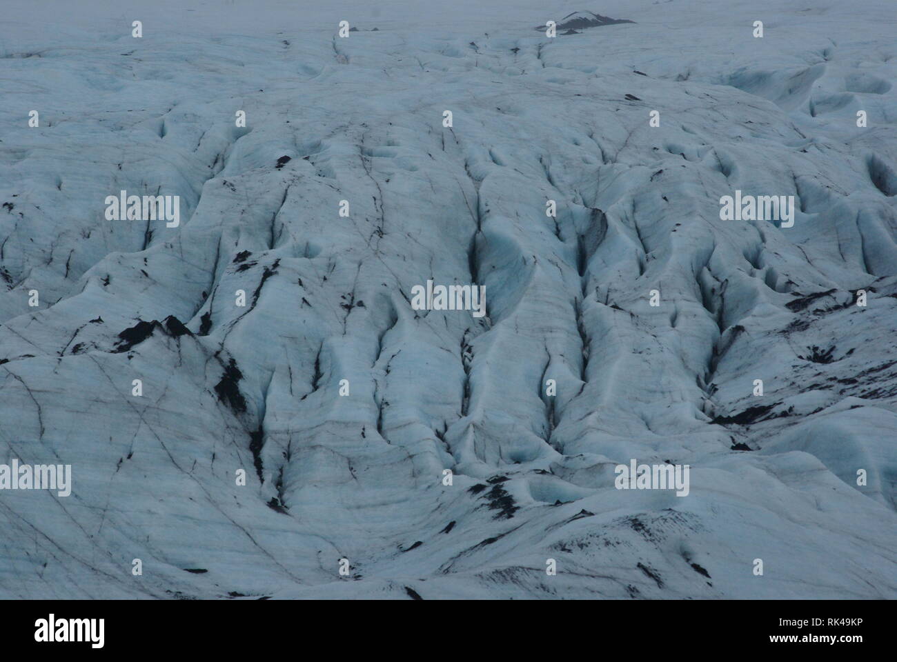 En Isla Solheimajokull Gletscher Foto de stock