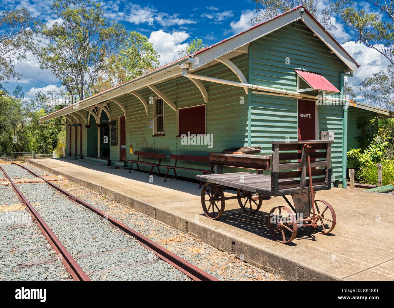 Antigua estación de Petrie Foto de stock