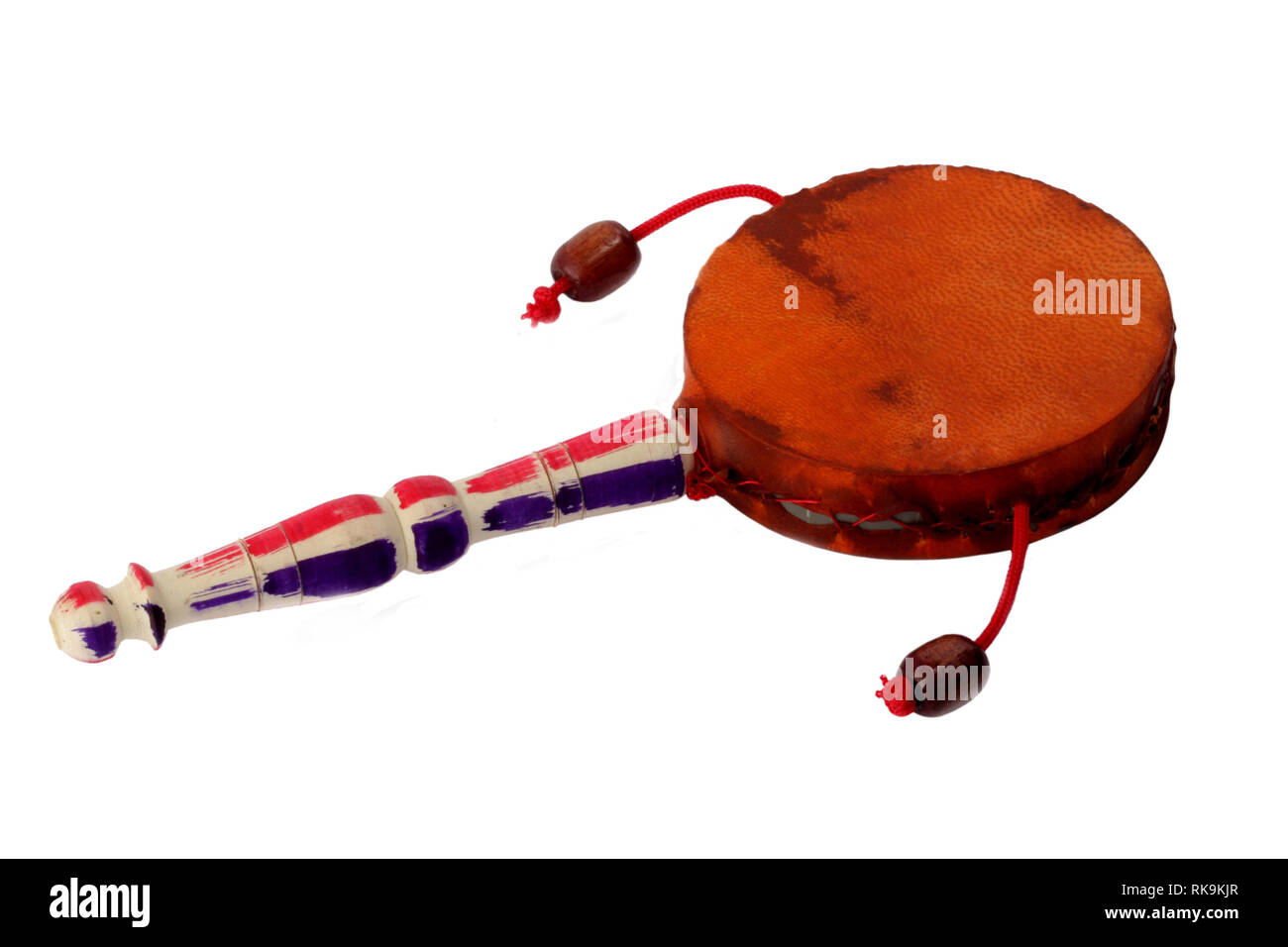 Damaru drum Twist Tambor instrumento de percusión con un mango Fotografía  de stock - Alamy