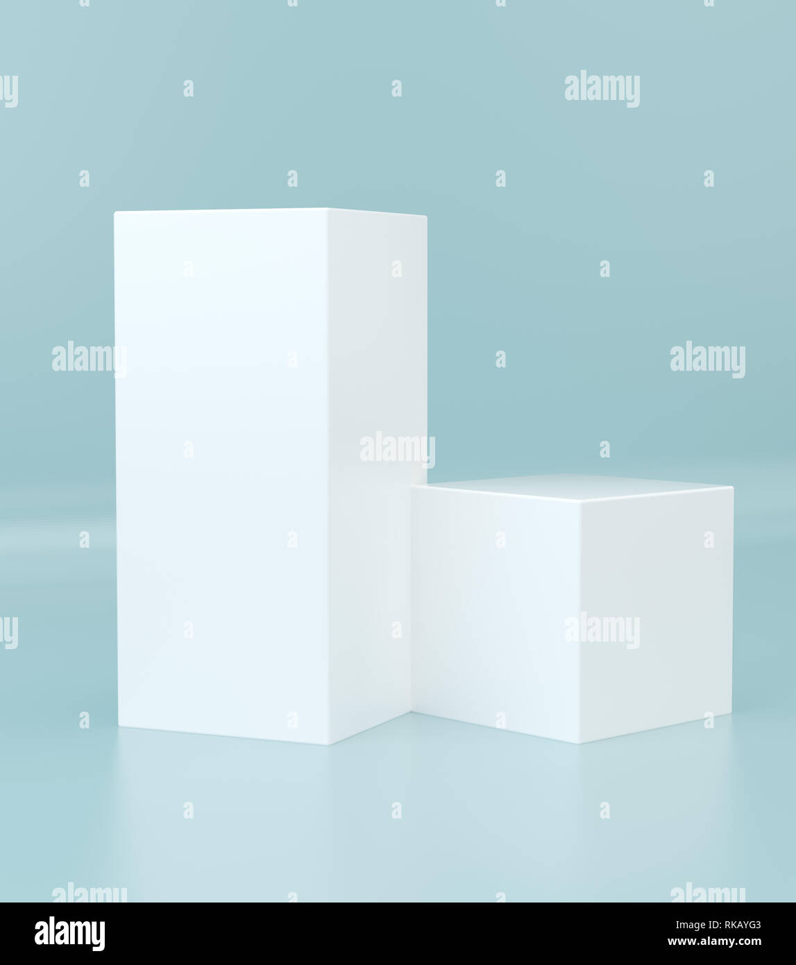 White Cube en Light Studio. Foto de stock
