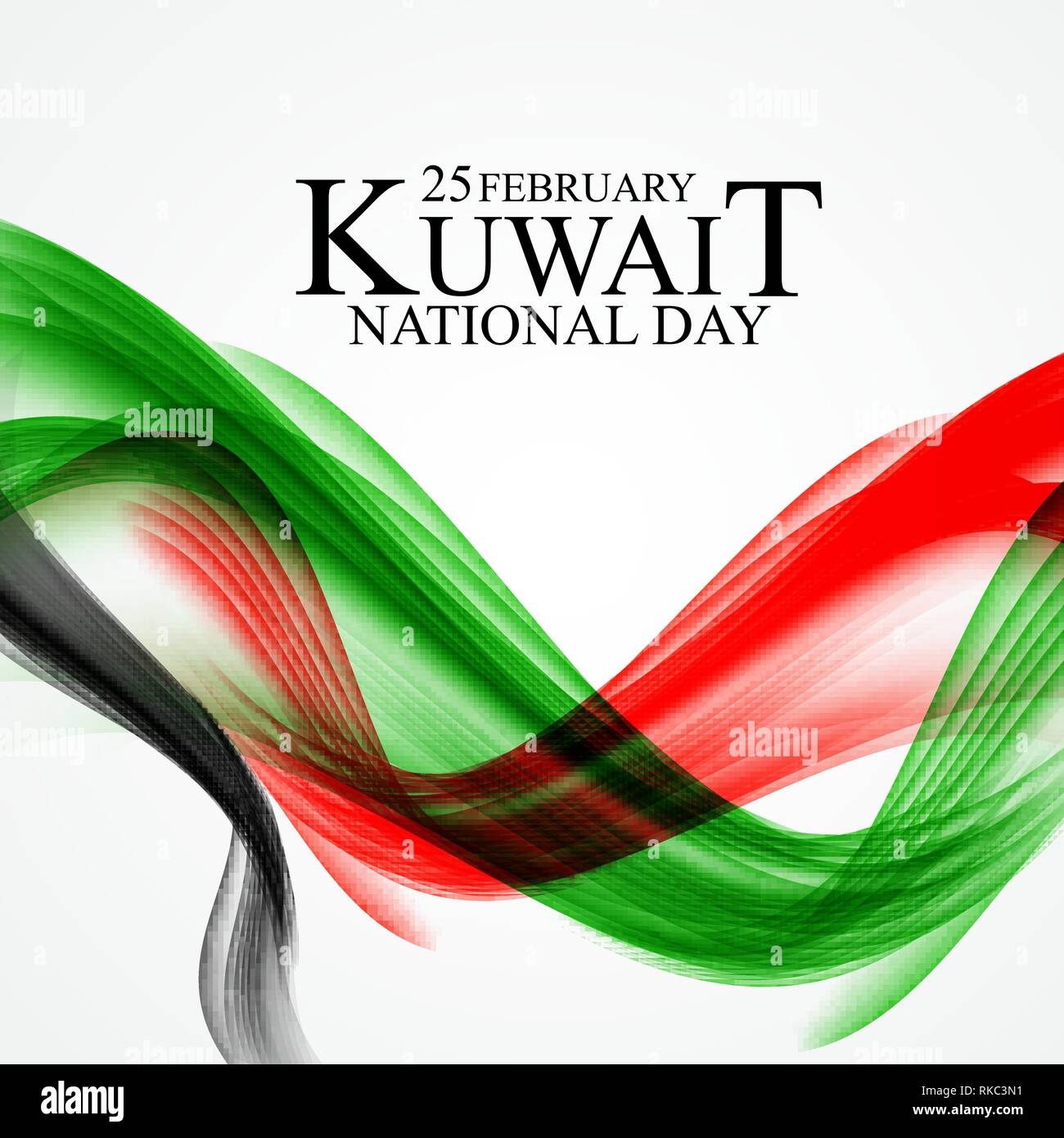 25 De Febrero D a Nacional De Kuwait Dise o De Plantilla De Fondo Para