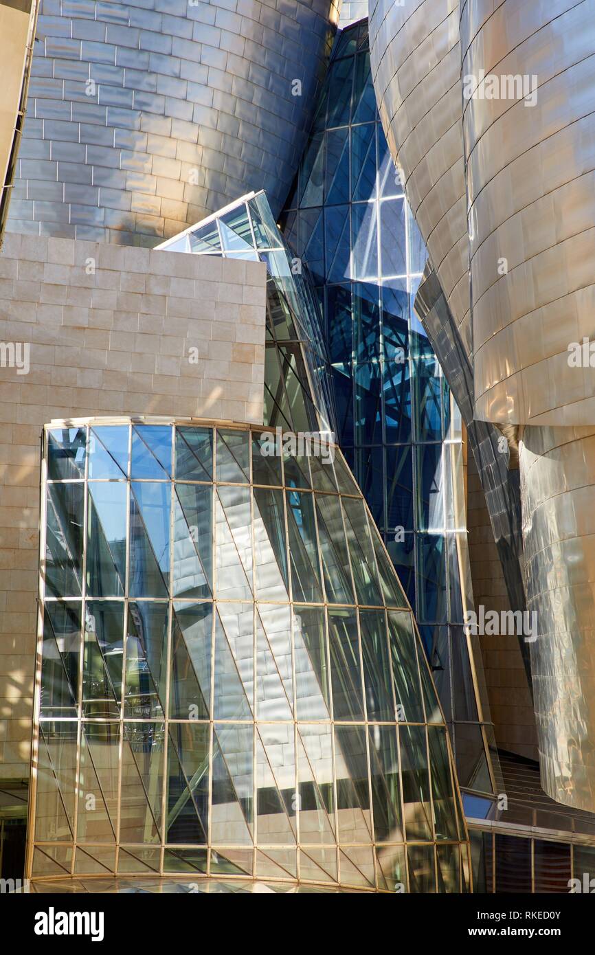 Museo Guggenheim, Bilbao, Vizcaya, País Vasco, España, Europa Foto de stock