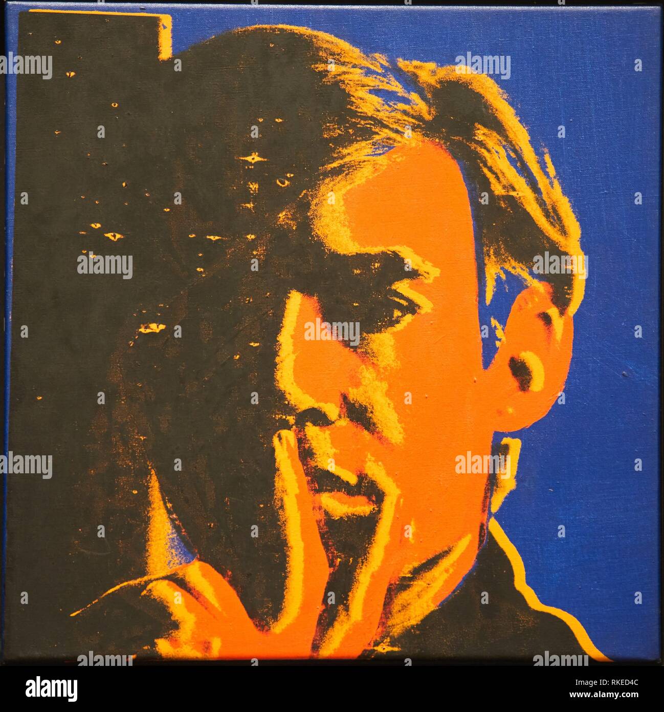 Andy Warhol, Autorretrato, 1966, Alicia Koplowitz Colección, Museo de Bellas Artes, el Museo de Bellas Artes de Bilbao, Bizkaia, Euskadi, España, Europa Foto de stock