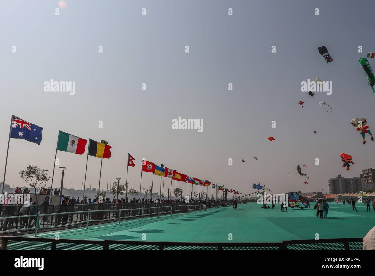 Festival Internacional de Cometas, Ahmedabad-India-2019 Foto de stock