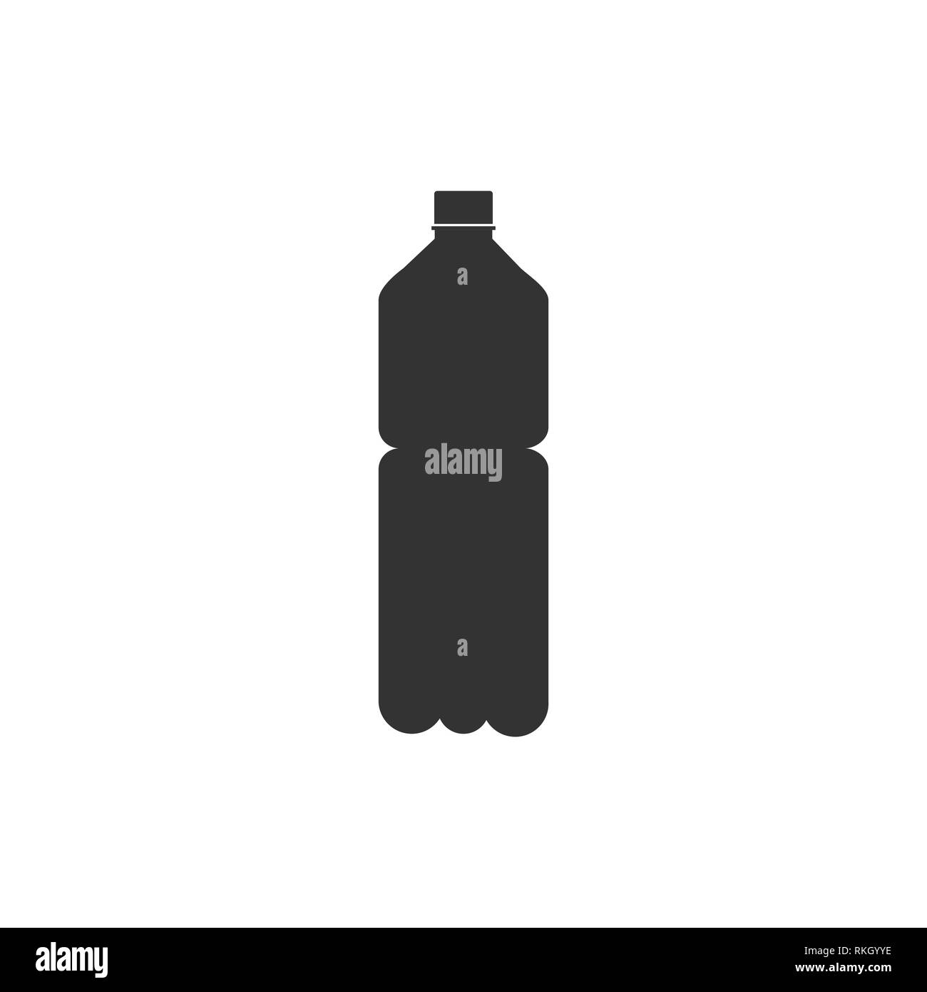 Icono de botellas de plástico. Ilustración vectorial, diseño plano. Ilustración del Vector