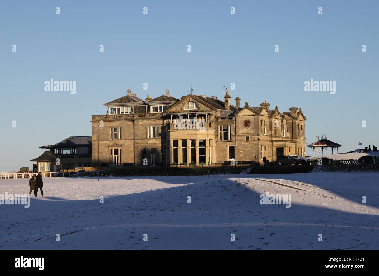 Royal y antigua casa club St Andrews fife Escocia Febrero 2019 Foto de stock